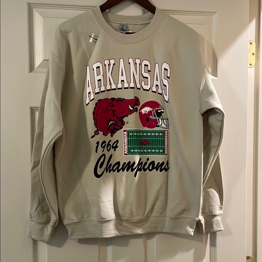 NWT Arkansas Champions Oversize Riffraff Charlie Southern Sweatshirt